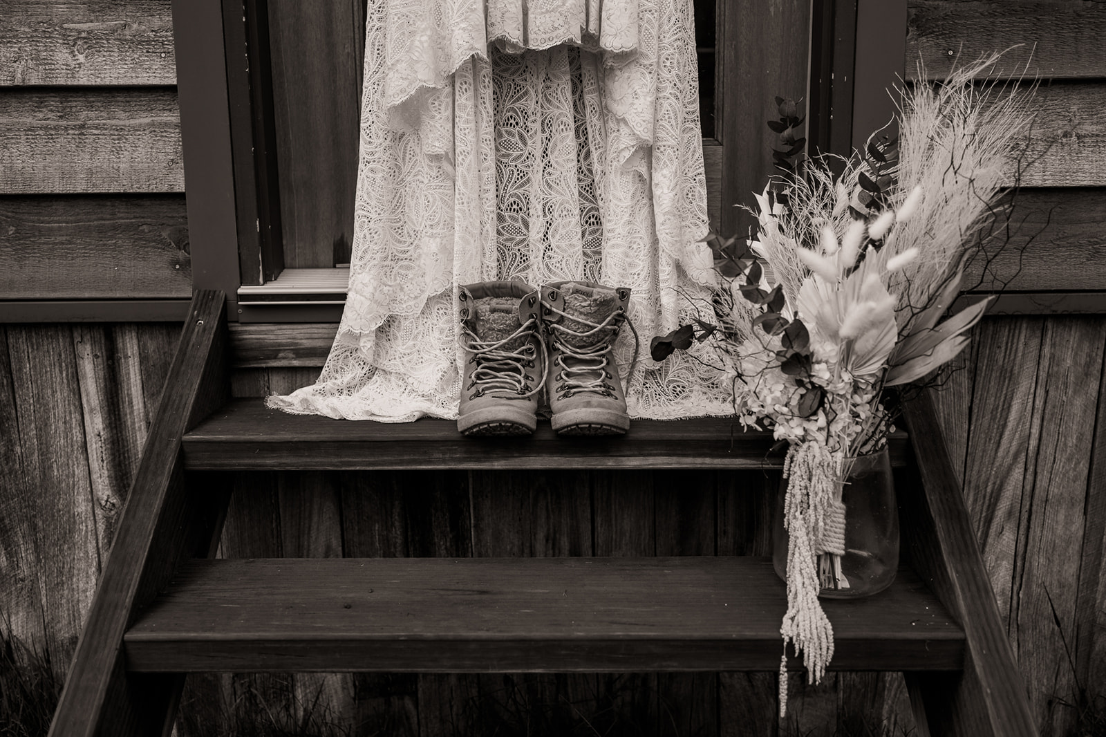 the wild pair elopment photography + florals + karen willis bride wedding dress