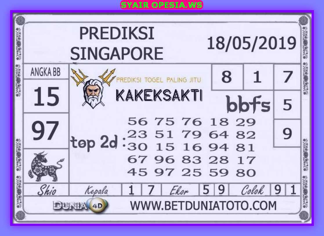 Kode syair sgp hari sabtu 18 Mei 2019 GOsyair SEDIA KODE