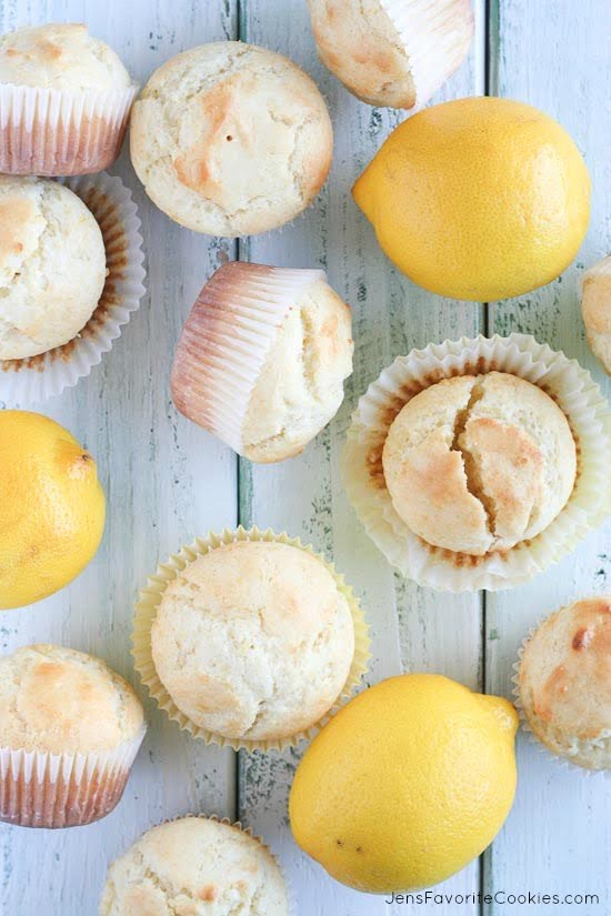 Lemon Sour Cream Muffins | Jen's Favorite Cookies