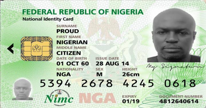 Nigerian National Id Card Template