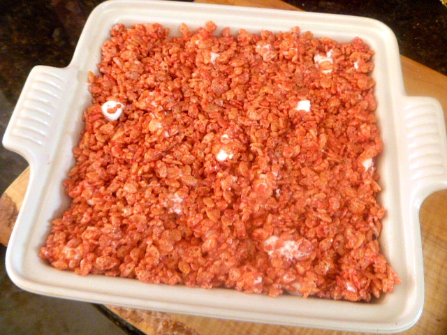 Wonderfully sweet and gooey rice krispie treats that are bursting with strawberry flavor. - Slice of Southern