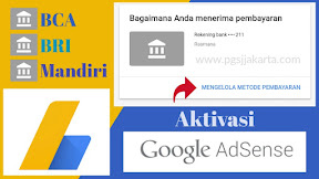 Cara Memasukan Rekening Bank Lokal IDR Ke Akun Pembayaran Adsense