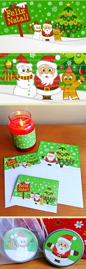 Ilustração para kit de Natal em PDF
