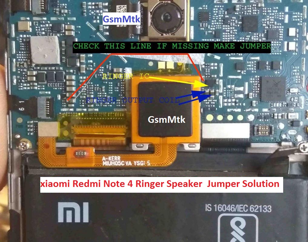 Xiaomi Redmi Note 4 Ringer Speaker Jumper Solution Ways Gsmmtk