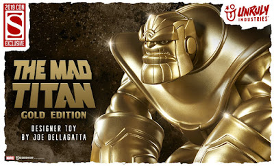 San Diego Comic-Con Exclusive Thanos “The Mad Titan” Gold Edition Vinyl Figure by Joe DellaGatta x Unruly Industries x Sideshow x Marvel