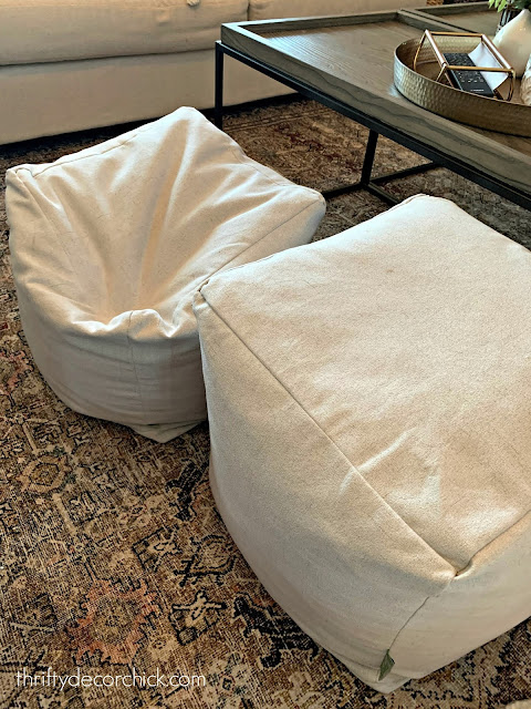 how to refill at pouf or ottoman with foam
