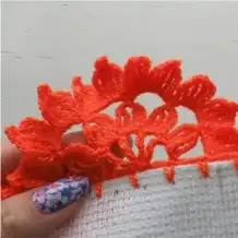 Puntilla Flores Atardecer a Crochet