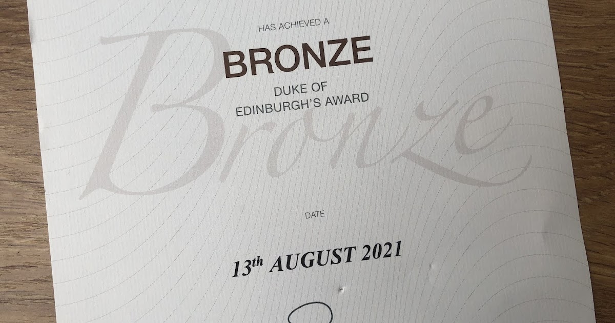 Congratulations on another Bronze DofE