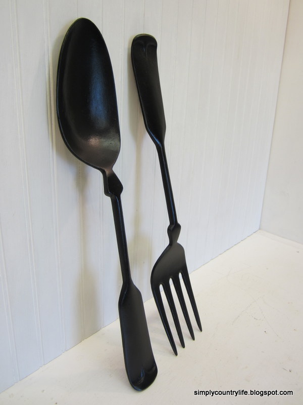 Simply Country Life Large Fork & Spoon Wall Art