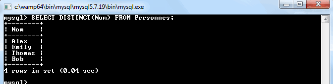 MySQL SELECT DISTINCT - WayToLearnX