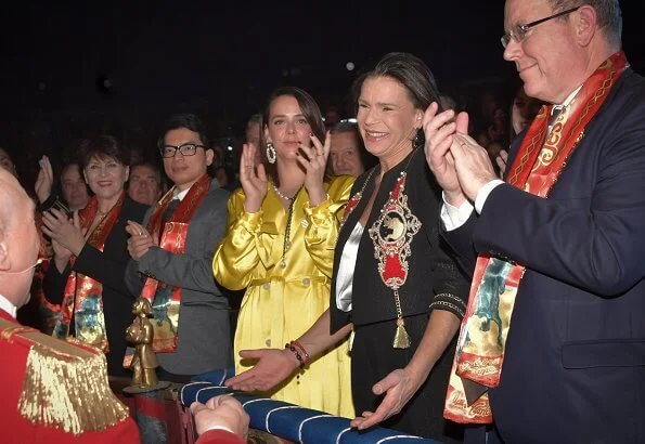 Princess Stephanie, Pauline Ducruet, Louis Ducruet and Camille Gottlieb attended the awards ceremony of International Circus Festival