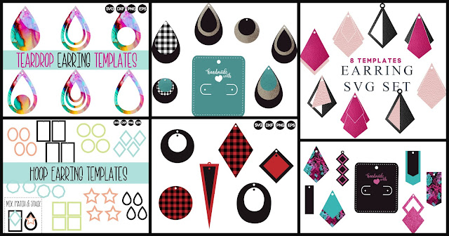 Free Faux Leather Earring Template and Secret to Easier Cutting on Silhouette - Silhouette School Free Faux Leather Earring Template And Secret To Easier Cutting On Silhouette - Silhouette School