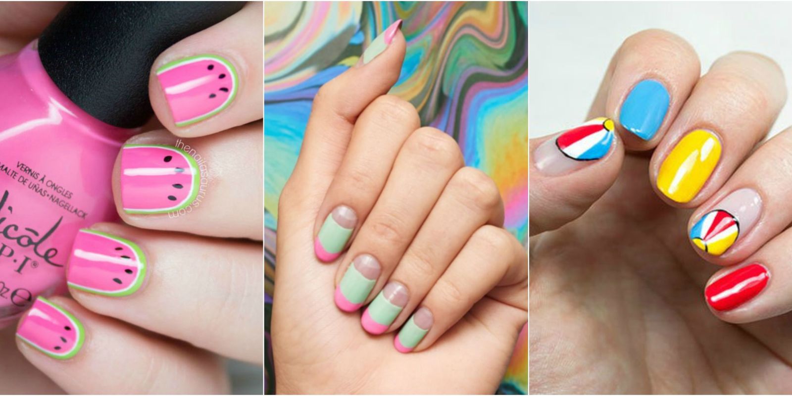 1. Ombre Nail Polish Ideas with Three Colors - wide 6