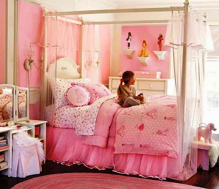 kamar tidur anak perempuan barbie