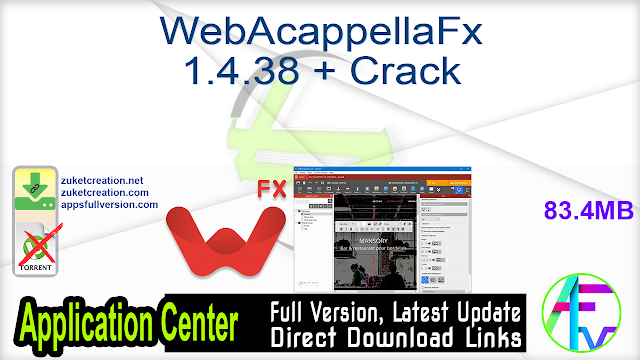 WebAcappellaFx 1.4.38 + Crack