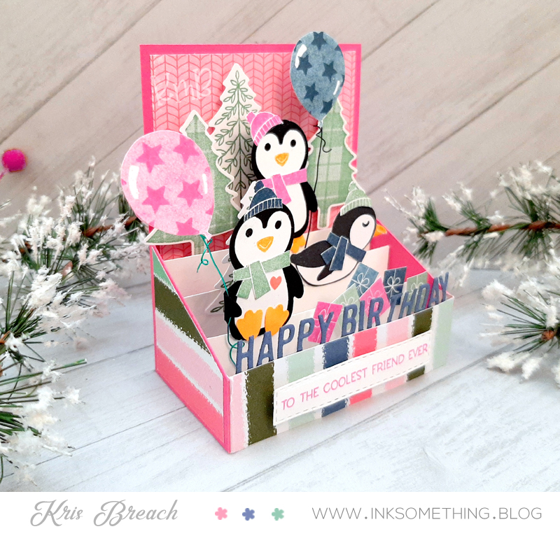 SU! Penguin Place tiered box card, boxcard