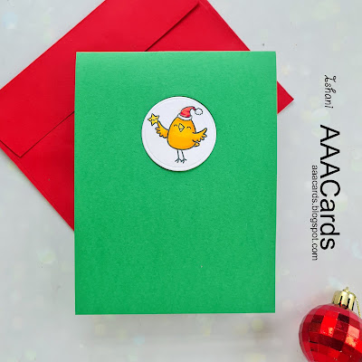 hristmas in July, Your Next stamp Merry Christmas Chickie, Pop up CAS card, Quillish