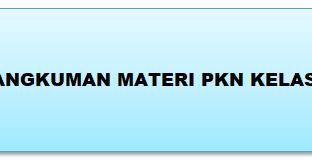 Rangkuman Materi Pkn Kelas 6 Mashenry Com