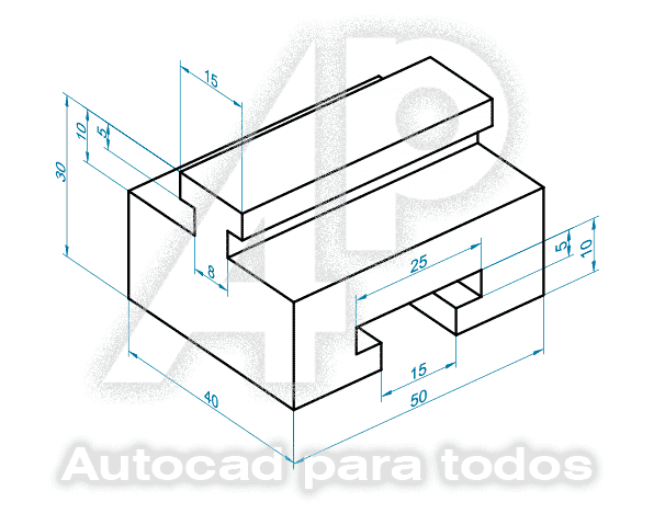 AutoCAD para todos: Dibujo Isométrico 2D - Ejercicio 01