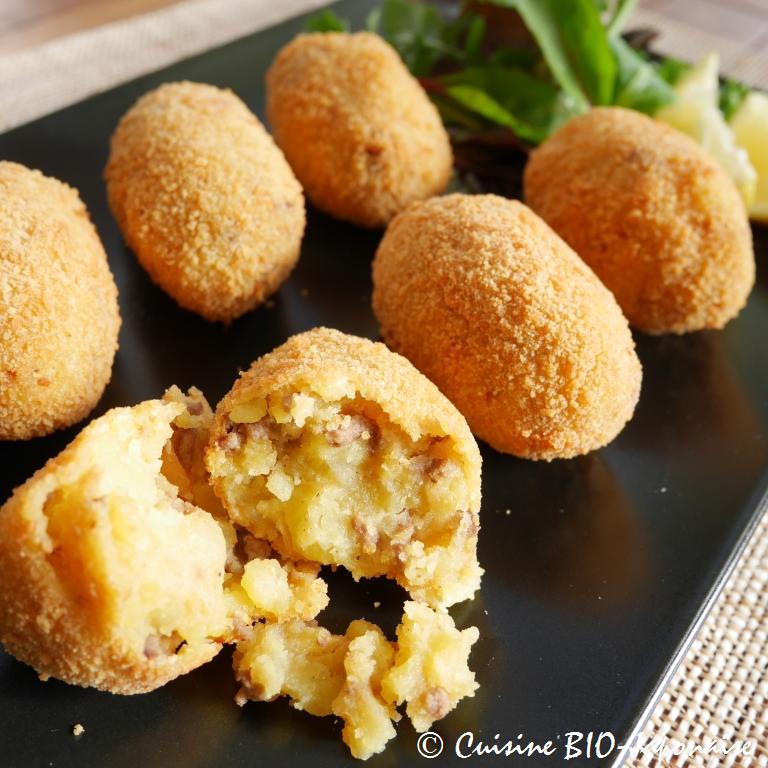 Cuisine BIOJaponaise Meat korokke (croquettes japonaises à la viande)
