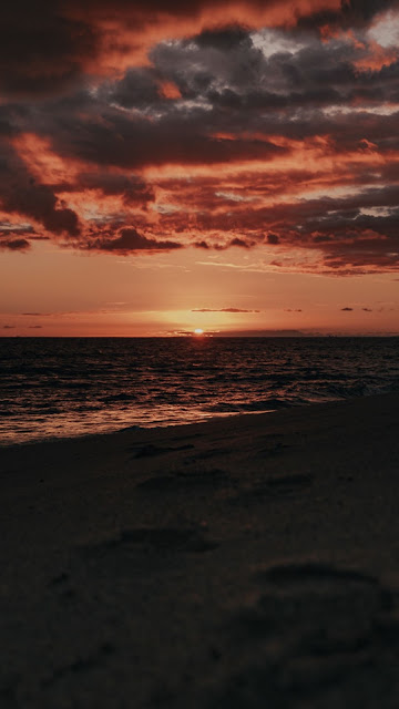 Sunset, Beach, Sea, Dusk, Evening