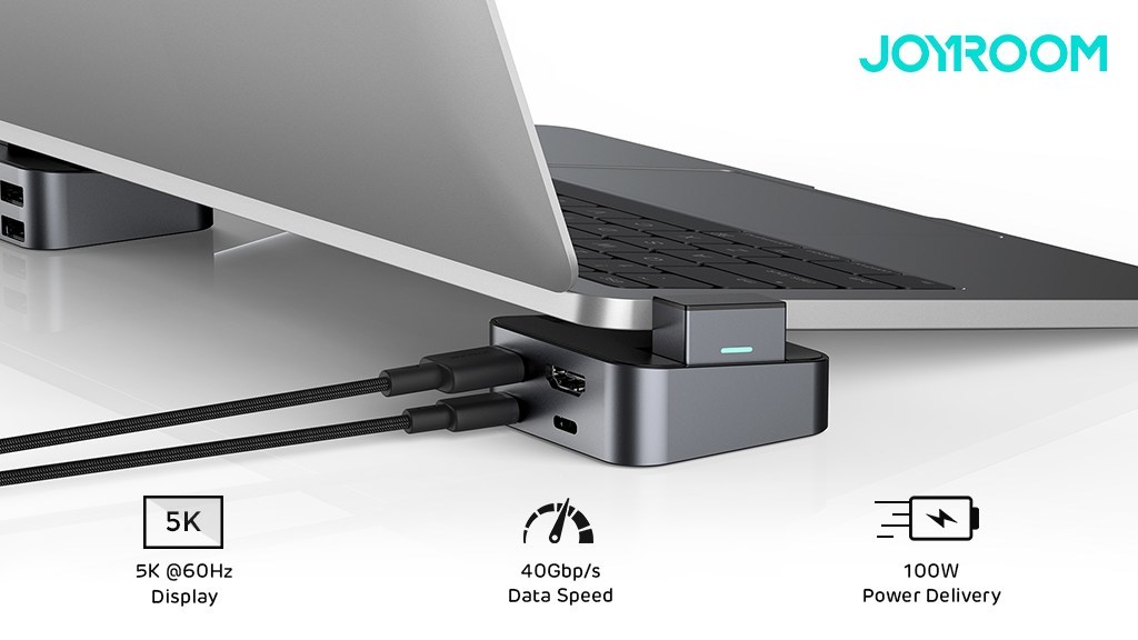 JOYROOM Announces Launch of J-Cube: Portable Ergonomic MacBook Stand & 8-in-1 USB-C Hub