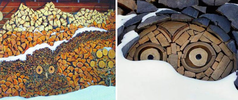 The Wood Has Eyes - These People Turned Log Piling Into An Art Form