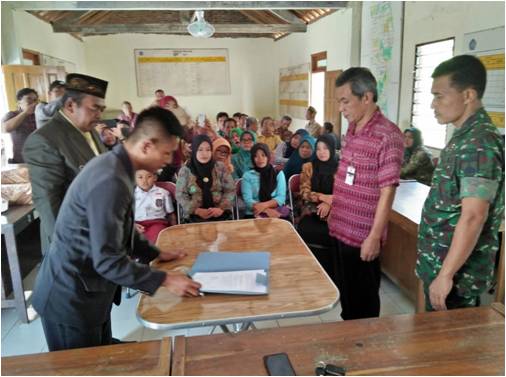 Danramil Sukodono Hadiri Serah Terima Jabatan Kepala Desa Gebang