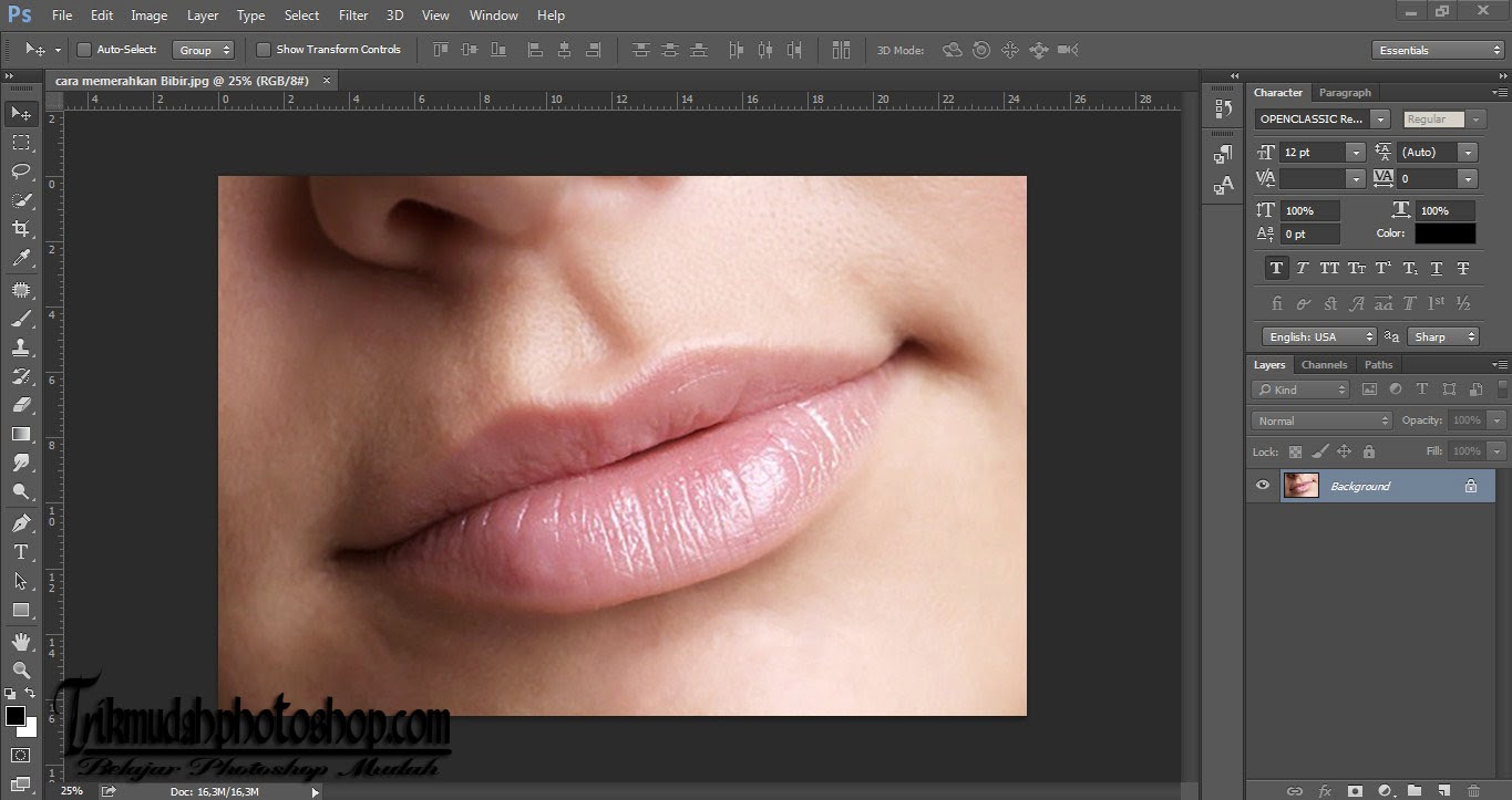 Cara Mudah Memerahkan Bibir Merona Dengan Photoshop TRIKMUDAHPHOTOSHOP