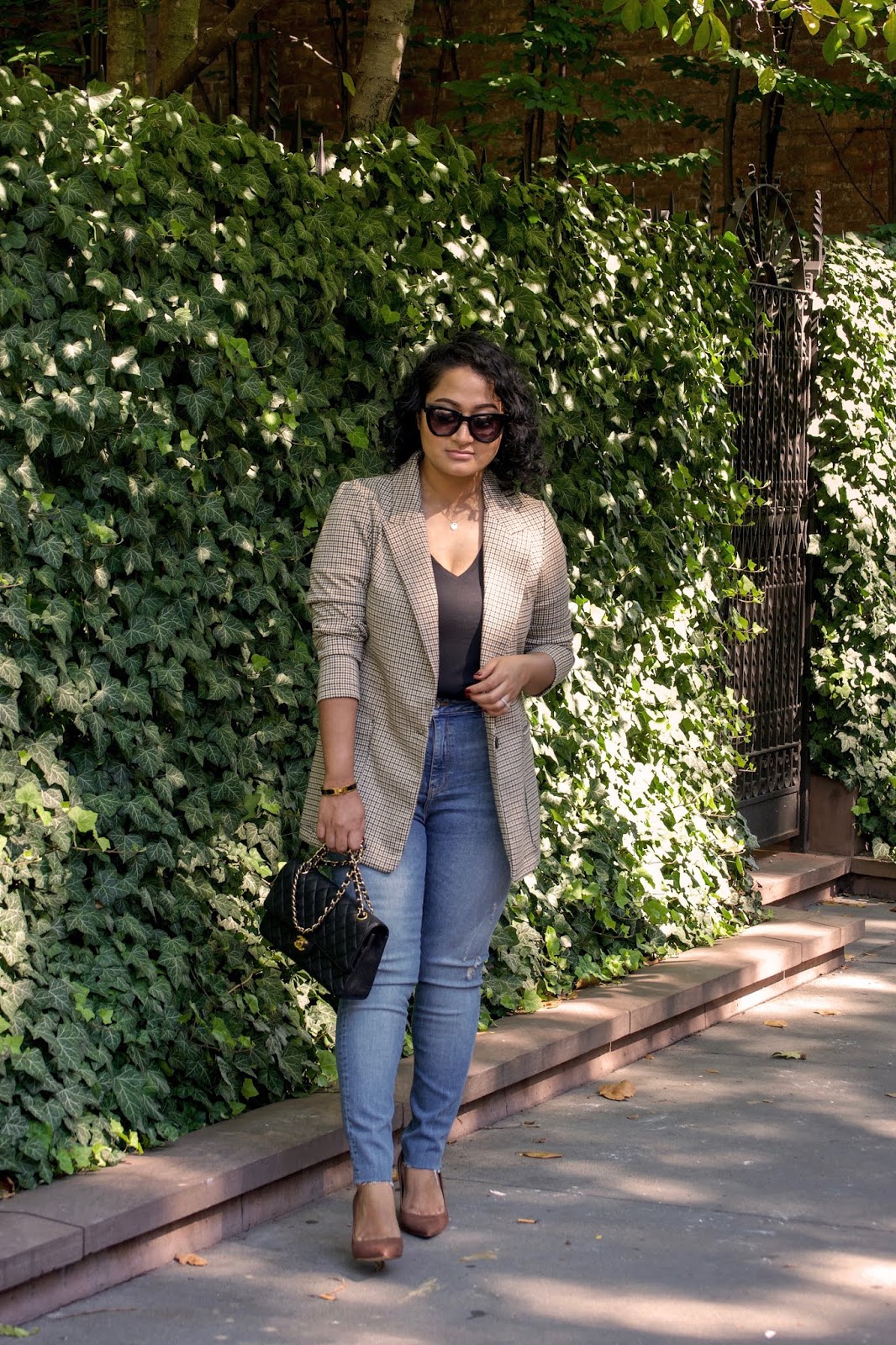 Hm-checked-Jersey-jacket Hm checked Jersey jacket