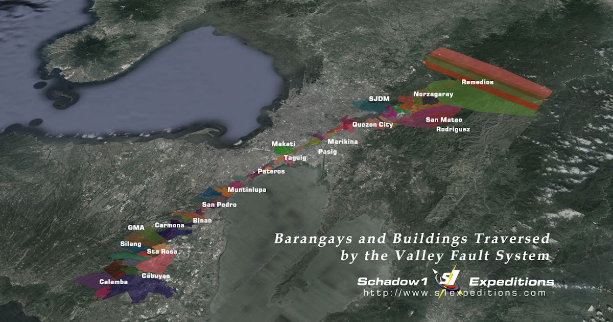 Barangays and Buildings Traversed by the Valley Fault