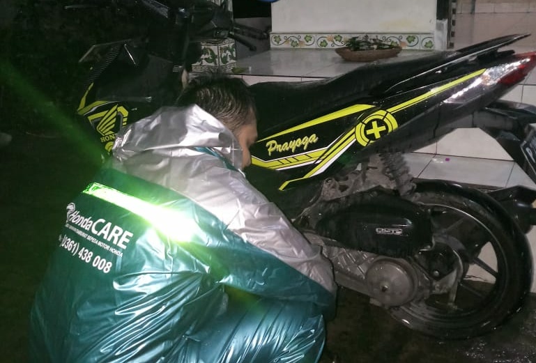 Honda Care Bali Siagakan Teknisi Layani Motor Mogok Saat Banjir