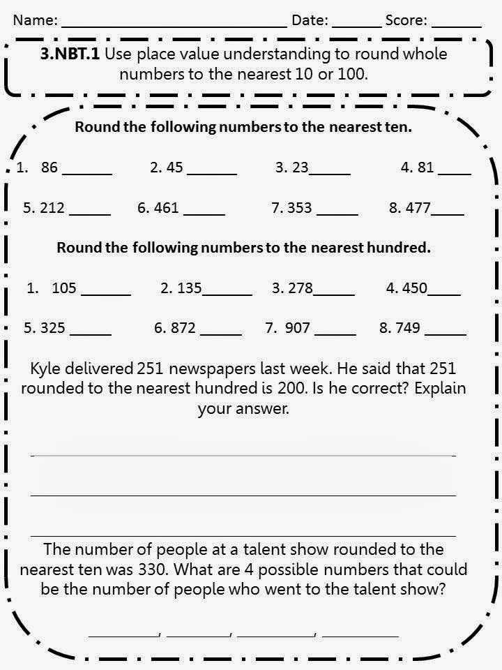 Thrifty in Third Grade: Rounding Pack
