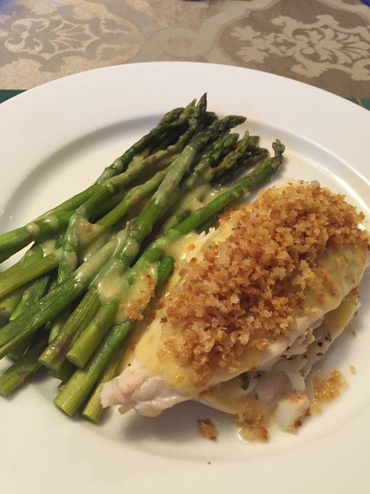 Cooking dunkin style cedar plank crab stuffed sole