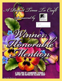 Honorable Mention Winner at A Perfect Time To Craft Challenge Blog