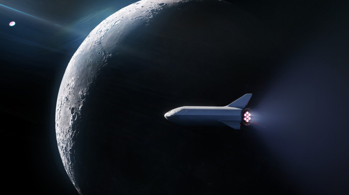 Turismo lunare: Prima missione SpaceX sulla Luna usando il super-razzo BFR.