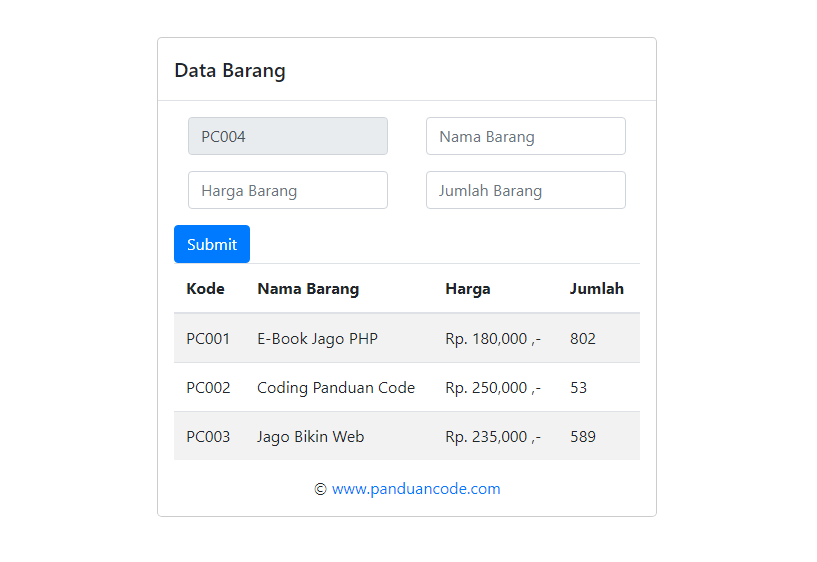 Cara Membuat Kode Otomatis PHP MySQLi