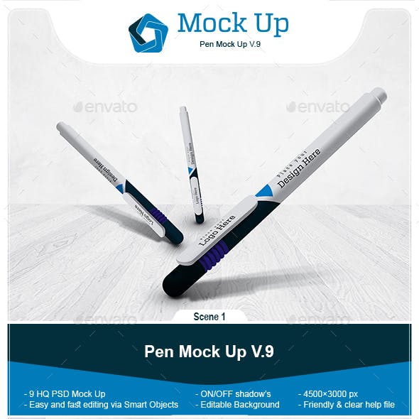 160+ Best Pen Mockup Templates | Free & Premium
