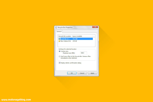 Cara Mengganti Icon Recycle Bin di Windows 7