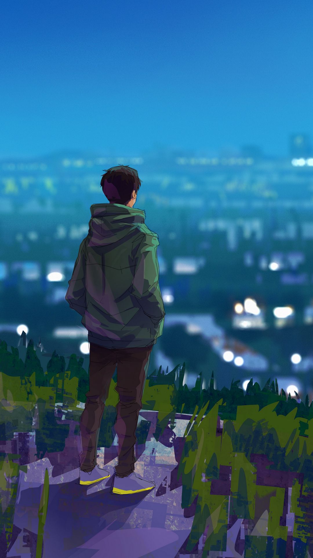 Wallpaper Alone, Man, Lonely, Artwork - XFXWallpapers