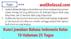 Kunci Jawaban Bahasa Indonesia Kelas 10 Halaman 25 Tugas Wali Kelas Sd