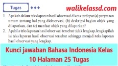 Kunci Jawaban Bahasa Indonesia Kelas 10 Halaman 25 Tugas Wali Kelas Sd