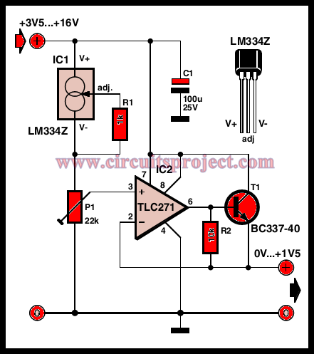 Simple Low voltage Power Supply Circuit Diagram