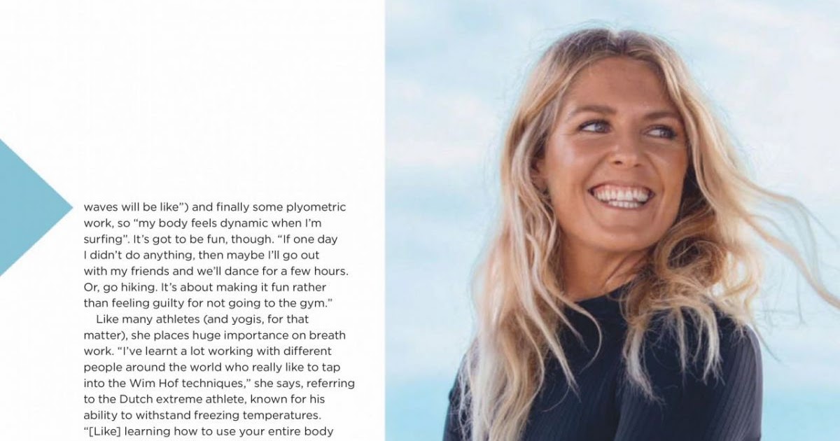 Stephanie Gilmore Featured In Women’s Health Magazine - Australia