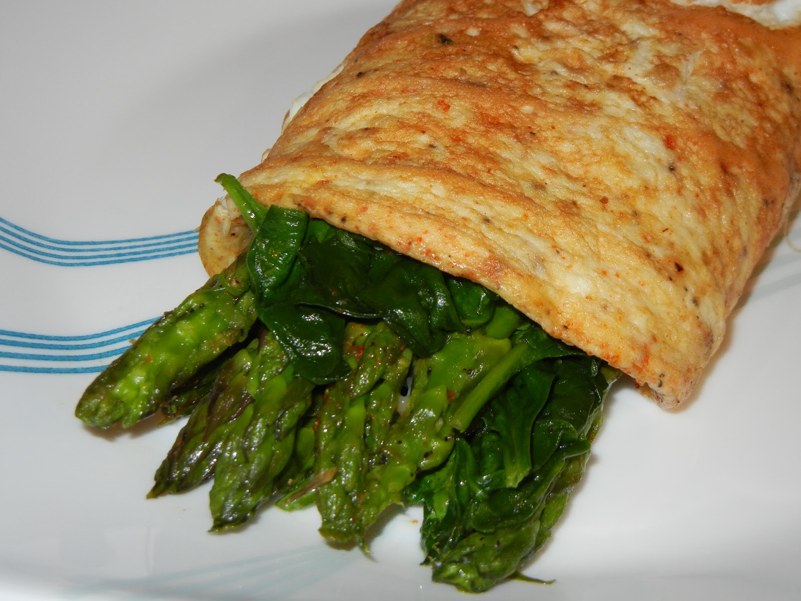 Simply Delicious Spinach Asparagus Stuffed Omelette