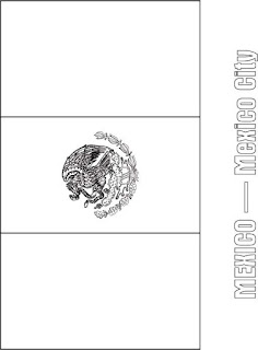 Coloring Page of Mexican Flag - #99DEGREE