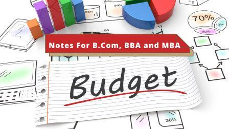 Budget and Budgetary Control Notes