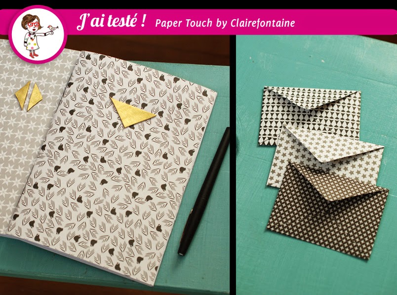 Mini-enveloppes et carnet home made avec les papiers Paper Touch de  Clairefontaine - Hello June