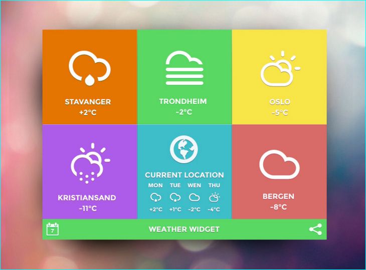10) Weather Tile App