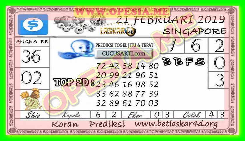 Kode Syair SGP Komplit kamis 21 Februari 2019 - GOsyair ...